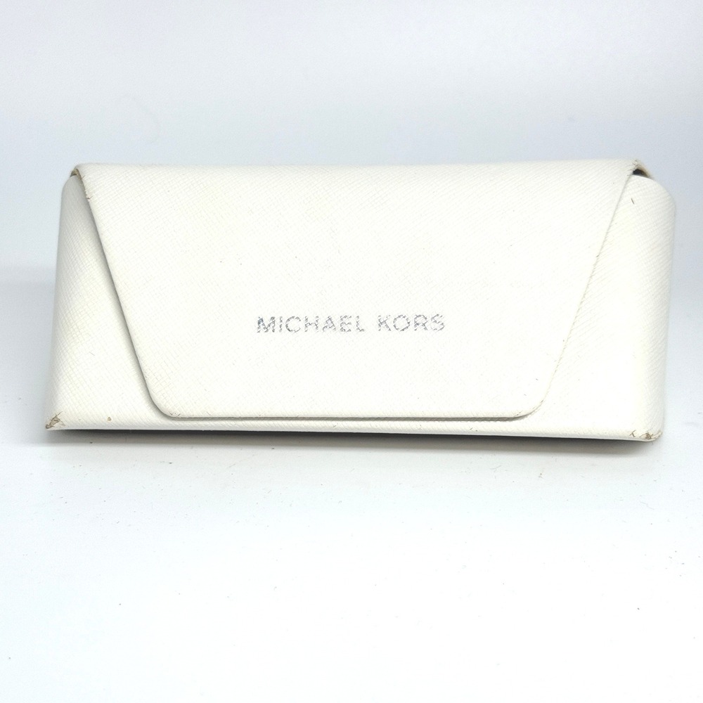 Michael Kors White Saffiano Leather‎ Sunglasses Case Replacement Foldable Snap 2